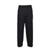 Jil Sander Black Cotton Straight Trousers In Black