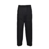 Jil Sander Black Cotton Straight Trousers