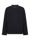 Jil Sander Metal-stud Crew-neck Top In Black