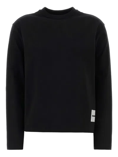 Jil Sander Black Cotton Sweater