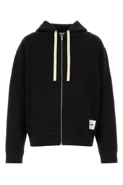 JIL SANDER BLACK COTTON SWEATSHIRT