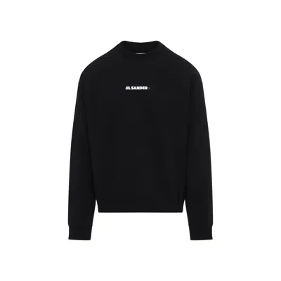 Jil Sander Black Cotton Sweatshirt