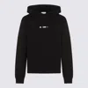 Jil Sander Relaxed Fit Black Cotton Hoodie With Logo Print In Black