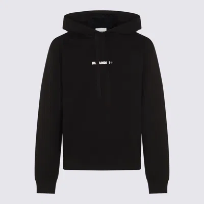 JIL SANDER JIL SANDER BLACK COTTON SWEATSHIRT
