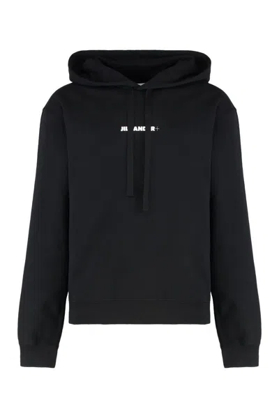 JIL SANDER JIL SANDER LOGO COTTON HOODIE