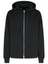 Jil Sander Zip-up Cashmere Hooded Jacket In Black