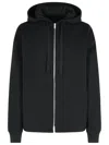 Jil Sander Zip-up Cashmere Hooded Jacket In Black