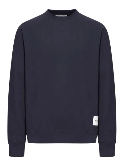 Jil Sander Black Cotton Sweatshirt In Undefined