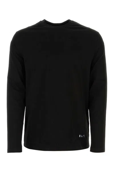 Jil Sander Black Cotton T-shirt In 001