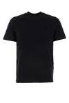 Jil Sander Black Crewneck T-shirt With Logo Patch On The Rear In Black