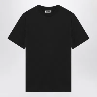 JIL SANDER JIL SANDER BLACK COTTON T SHIRT