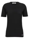 Jil Sander Logo Cotton Jersey T-shirt In Black