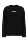 Jil Sander Oversized Crewneck Sweatshirt With Front Logo In Black
