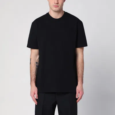 JIL SANDER JIL SANDER BLACK COTTON T-SHIRT