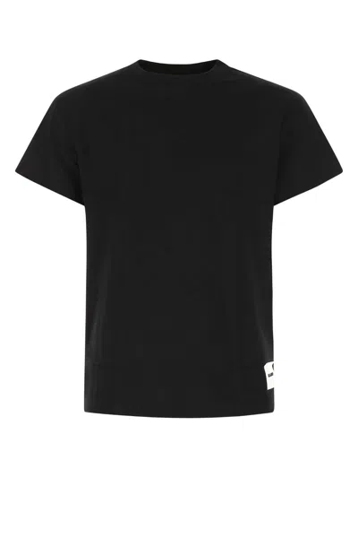 Jil Sander Black Cotton T-shirt Set In 001
