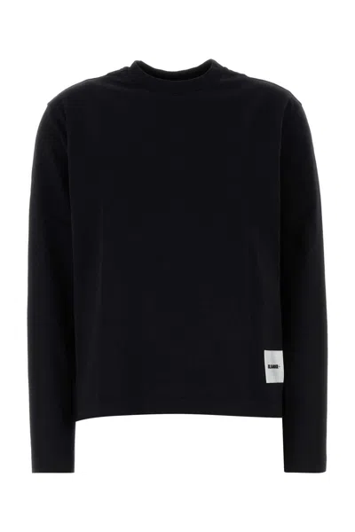 JIL SANDER JIL SANDER BLACK COTTON T-SHIRT SET