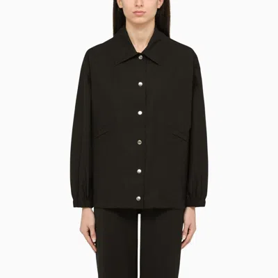 Jil Sander Black Cotton Windbreaker