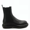 Jil Sander Black Cowhide Leather Boots With Sole In Black