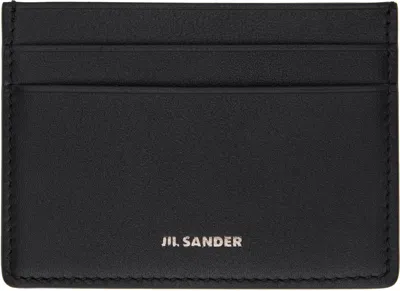 Jil Sander Black Credit Card Holder In 001 Black