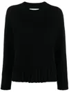 Jil Sander Women's Ribbed Cashmere Jumper Sweater In Black