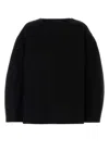 Jil Sander Black Crewneck Solid Sweater In Black