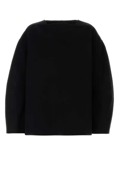 Jil Sander Black Crewneck Solid Sweater