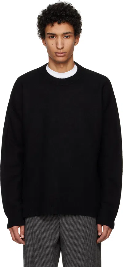 Jil Sander Midnight Blue Cotton T-shirt Men In Black