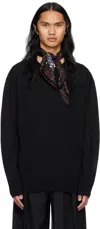 Jil Sander Black Crewneck Sweater In 001 Black