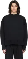 JIL SANDER BLACK CREWNECK jumper