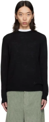 Jil Sander Black Crewneck Sweater In 001 Black