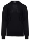 Jil Sander Black Crewneck Sweater With Long Sleeves In Wool Man In Black