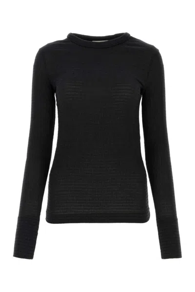 JIL SANDER BLACK CREWNECK SWEATER