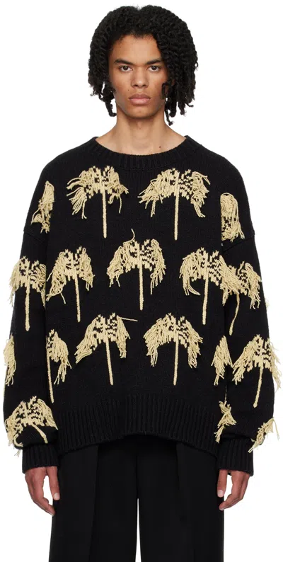 Jil Sander Black Crewneck Sweater In 984 - Open Black