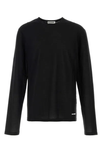 JIL SANDER BLACK CREWNECK T-SHIRT