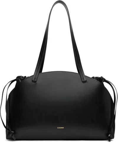 Jil Sander Black Curve Shoulder Medium Tote