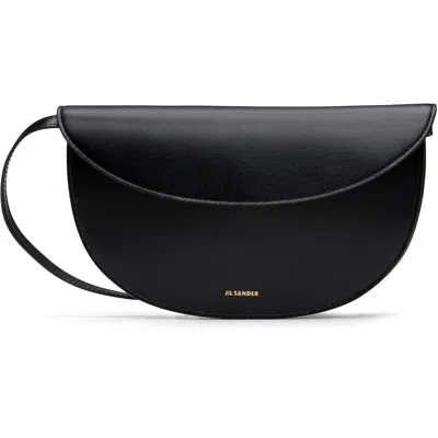 Jil Sander Black Curve Wallet Bag