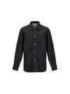 Jil Sander Curved Hem Denim Shirt In Black