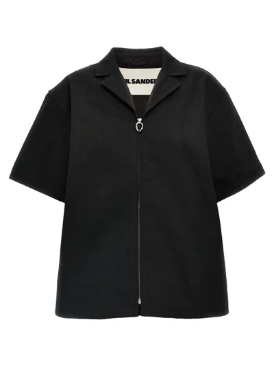 JIL SANDER BLACK DENIM SHIRT