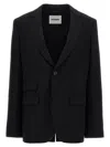 Jil Sander Single-breasted Blazer With Notch Lapel In Black