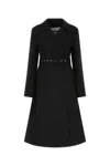 Jil Sander Coat 05 Bonded Soft Diagonal Wool And Nylon In Black