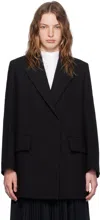 Jil Sander Black Double-breasted Jacket In 001 Black
