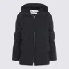 Jil Sander Hooded Long Padded Quilted Jacket In Black