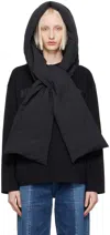 Jil Sander Black Down Scarf In 001 Black