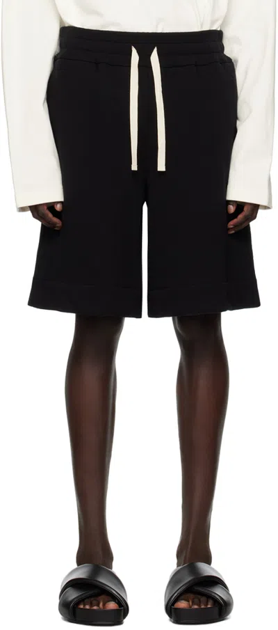 Jil Sander Drawstring-fastening Cotton Shorts In Blue