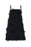 Jil Sander A-line Mini Dress Featuring Spaghetti Straps In Black