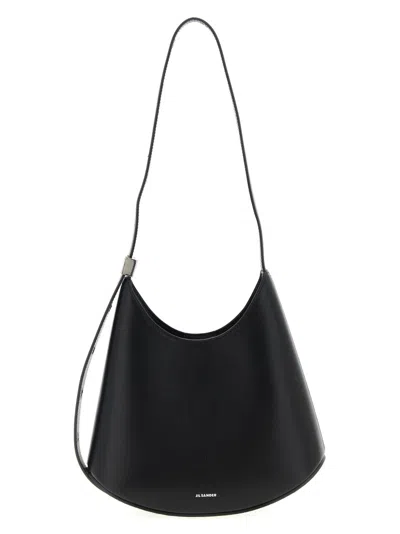 JIL SANDER BLACK ELDORADO SMALL SHOULDER BAG