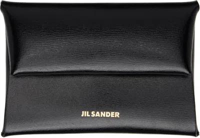 Jil Sander Black Envelope Coin Pouch In 001 Black