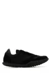 Jil Sander Black Fabric And Suede Moon Sneakers In Black
