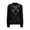 Jil Sander Black Fleece Wool Women's Sweatshirt In Black