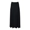 Jil Sander Black Fluid Viscose Crepe Midi Skirt In Black